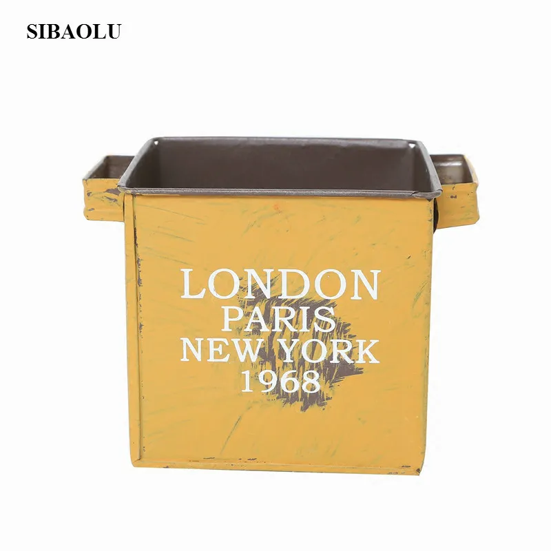 Скандинавский пасторальный Стиль металлическая ваза кашпо для искусственных