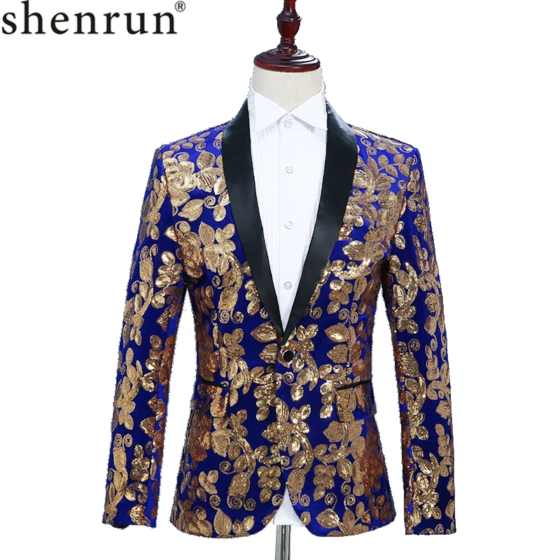 Мужской Блейзер стильный блейзер с отложным воротником Королевского синего