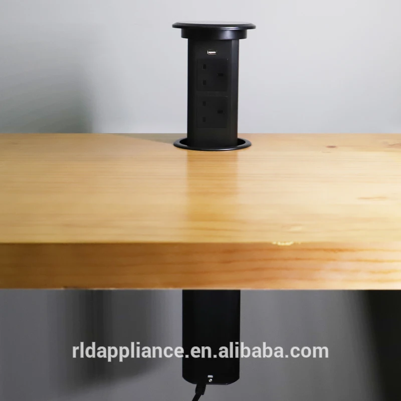

Desktop smart pop up power motorized socket