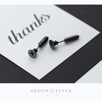 Серьги гвоздики в стиле панк 1 пара винтовые украшения унисекс для пирсинга из