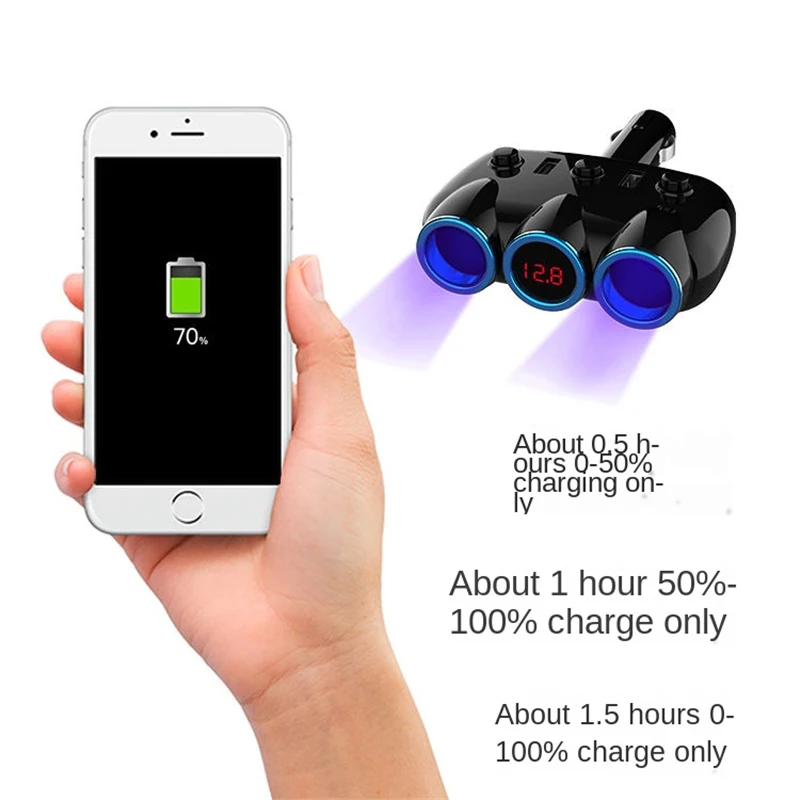 Автомобильный Разветвитель Прикуривателя с двумя USB-портами 3 1 А | Автомобили и