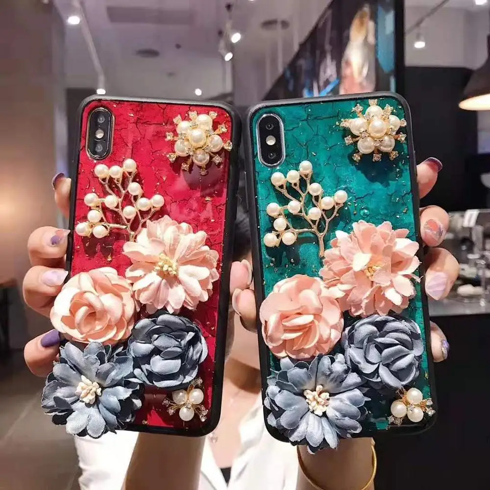 Изготовленный на заказ для Honor 10 9 8 Lite V20 V10 V9 8X 8C 7X 7C 7A цветок из текстиля чехол