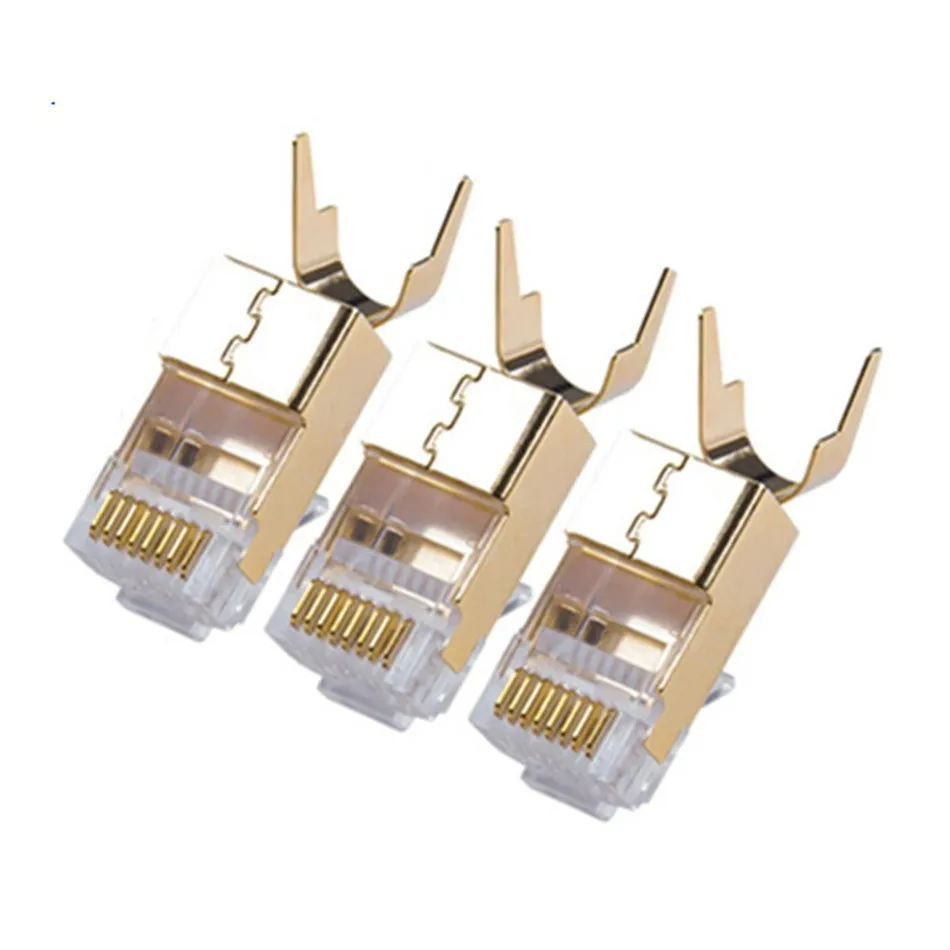 

LAN Cable Cat8 Ethernet Plug 1.5mm Large Pin Hole For Cat 8 AWG23 0.57-0.58mm RJ45 8P8C Modular Termination Shielded Connector