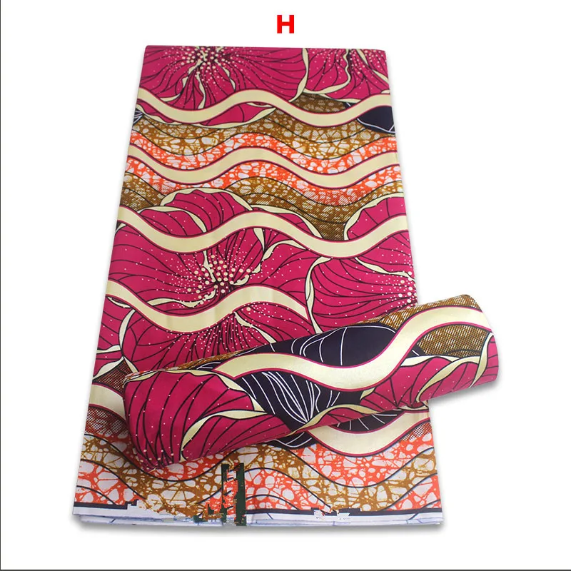 

african Style New Golden African Wax Prints Ankara Fabric 100% Cotton African Fabric Real For Party Dress 6yards