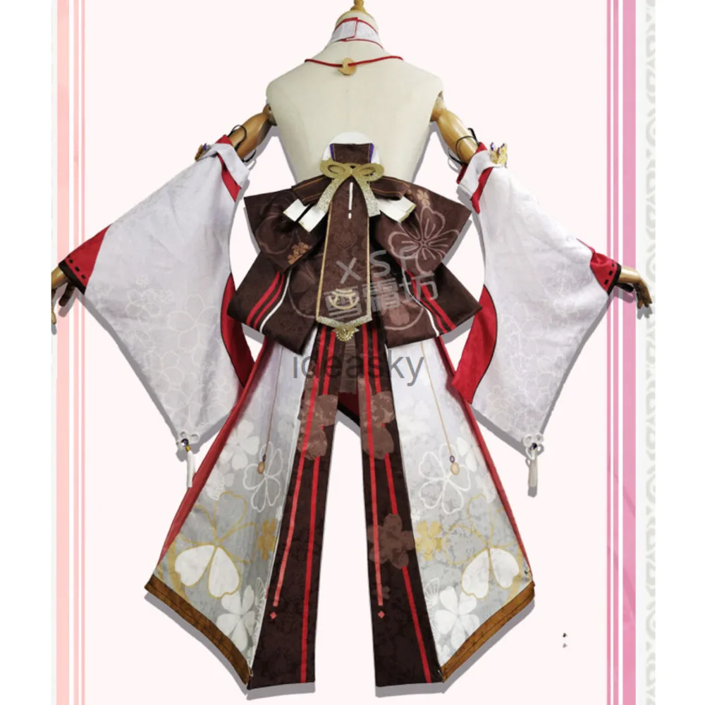Костюм для косплея аниме Genshin Impact Yae Miko Guuji Искусственные парики обувь
