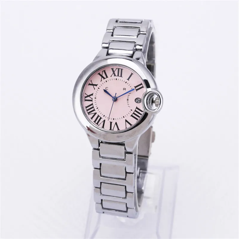 

CR clock brand ladies quartz watch alloy steel bracelet with calendar casual dress luxury ladies quartz movement watch