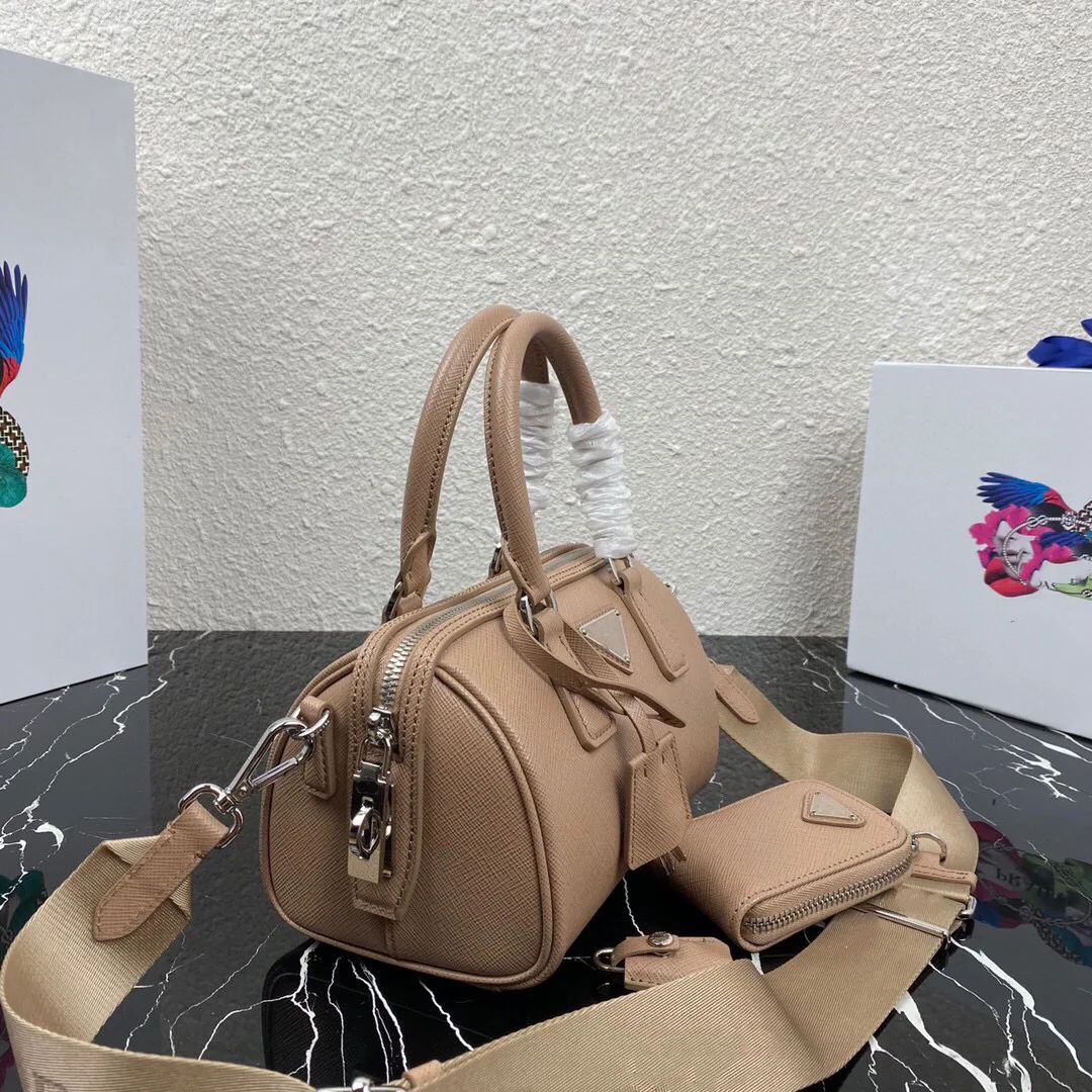 

Female bag 2021 new luxury fashion female pillow bag Boston three-in-one wide shoulder strap shoulder bag messenger bag handbag