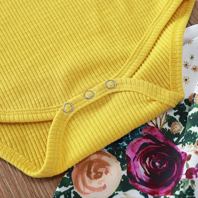 2019 комплект с юбкой цветочным рисунком боди длинными рукавами юбка подтяжками