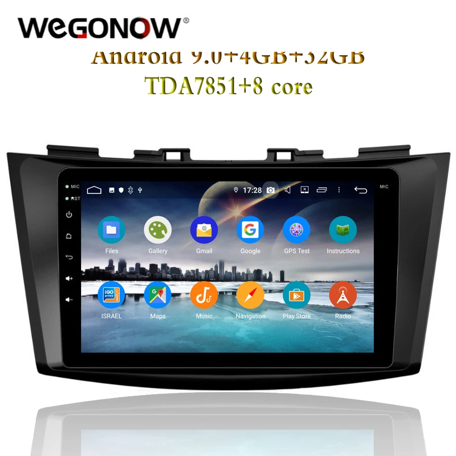 Ips TDA7851 Android 9 0 для SUZUKI SWIFT 2011 2015 Восьмиядерный 4 Гб ОЗУ автомобильный dvd плеер gps