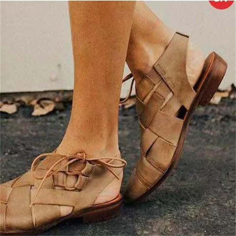 

Women's Heel Low Heel Cross Strap Sandals Summer 2021 Foreign Trade New Comfortable Solid Color Low Top Back Empty Casual Shoes