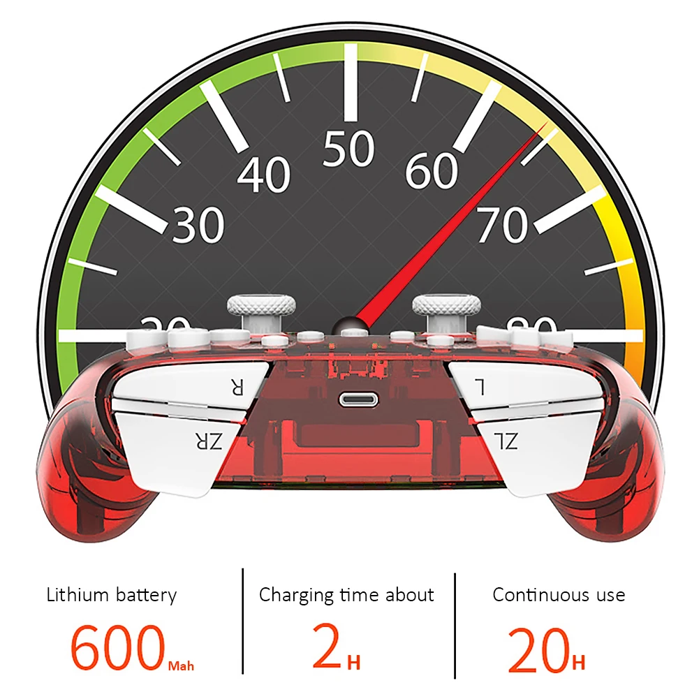Беспроводной геймпад джойстик прозрачный Вибрационный соматосенсорный Bluetooth