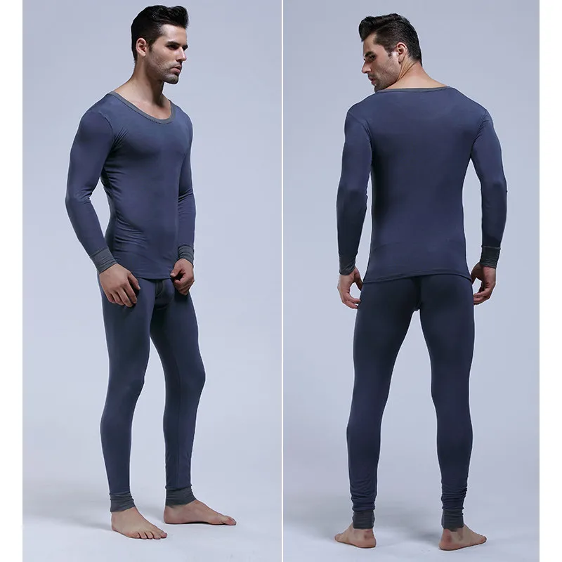 Комплект мужского термобелья из тонкой эластичной ткани с манжетами|Кальсоны| |