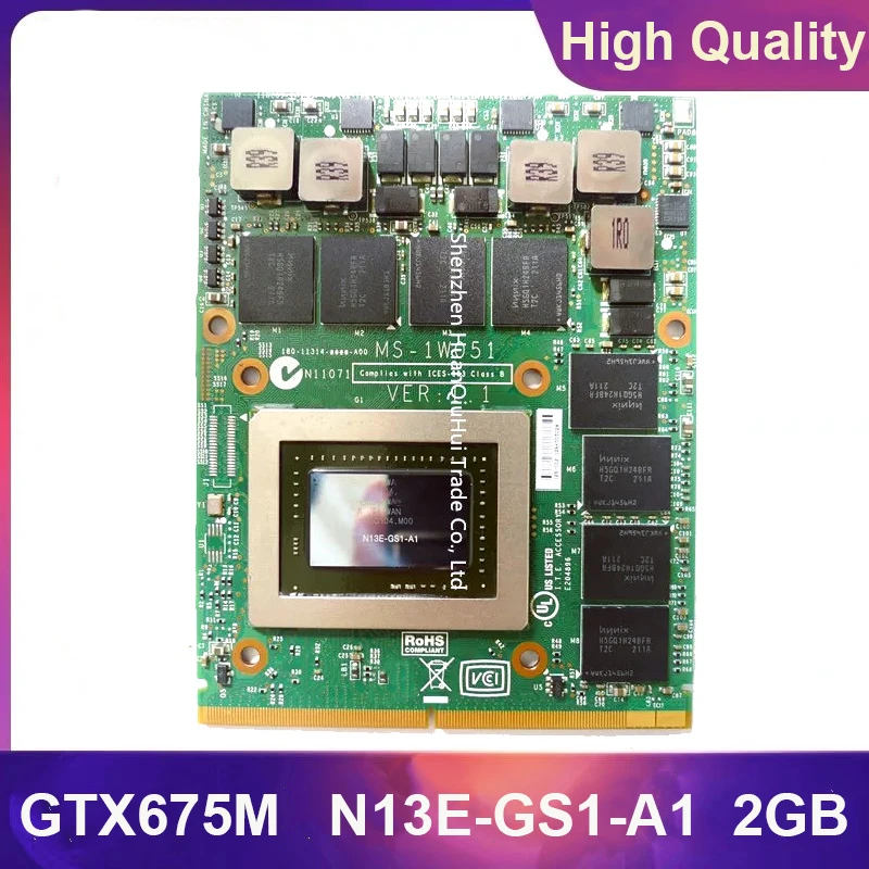 Видеокарта GTX675M GTX 675M оригинальная видеокарта 2 Гб для MSI Dell M17X M18X M15X полностью