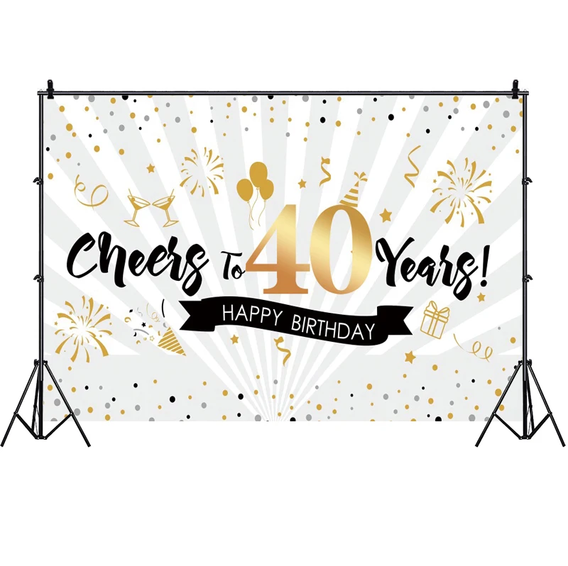 40th фон леди Для мужчин взрослых счастливый День рождения золотой знак фотография