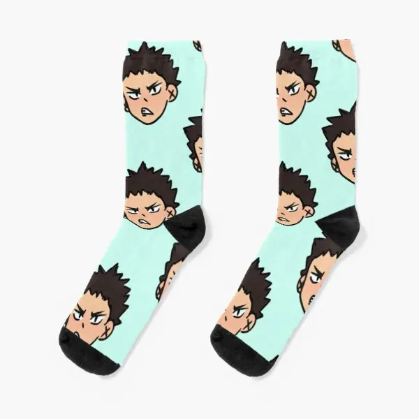 

Короткие носки Iwaizumi Hajime, лучшие мужские до колена, черные женские