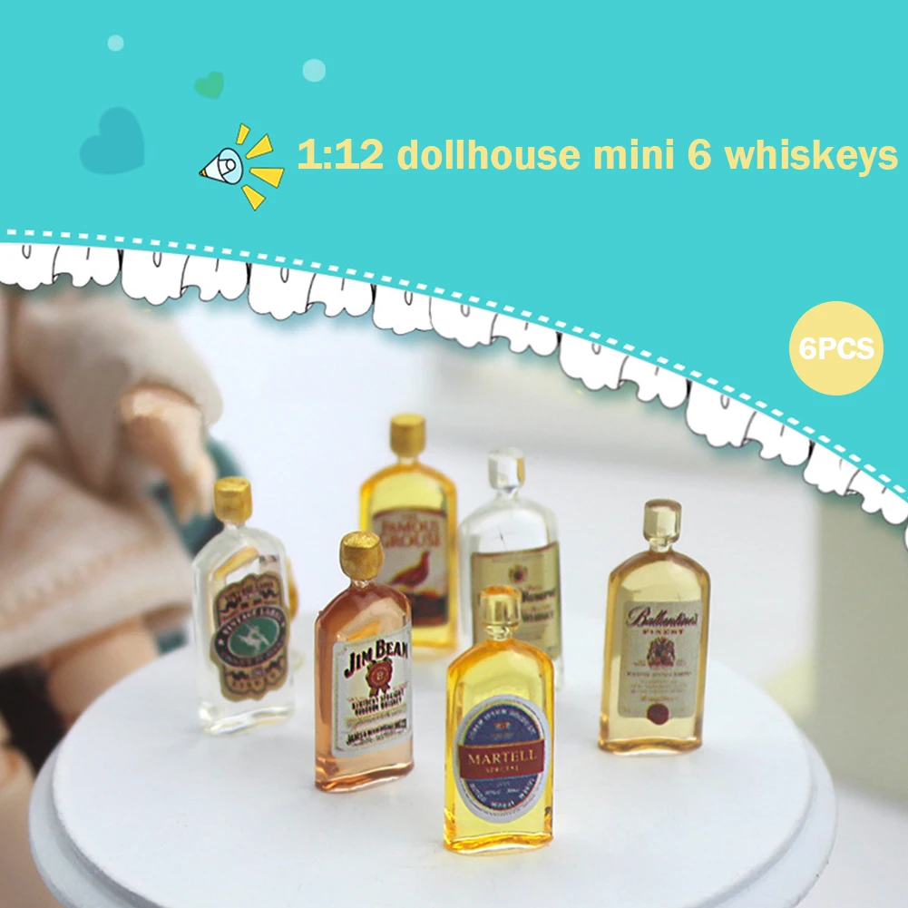 

6 шт., миниатюрный кукольный домик в масштабе 1:12