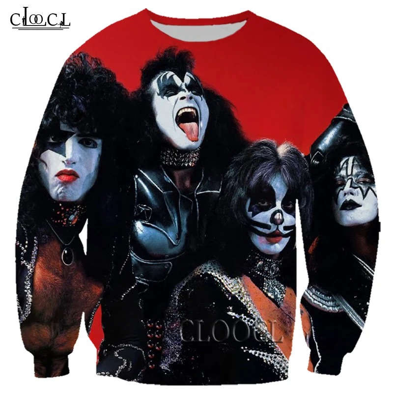 

CLOOCL Drop Shipping Newest Rock Metal Kiss Band 3D Print Sweatshirt Casual Fashion Men Women Tracksuit Autumn Jogging Tops
