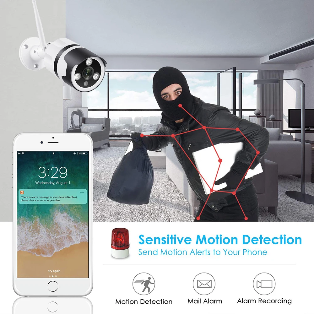 Открытый Водонепроницаемый ip-камера видеонаблюдения с поддержкой Wi Камера 720P 1080