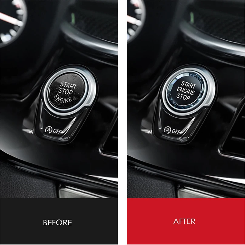 Стильная наклейка для кнопки включения и остановки двигателя BMW 1 2 3 4 5 6 7 серии F20