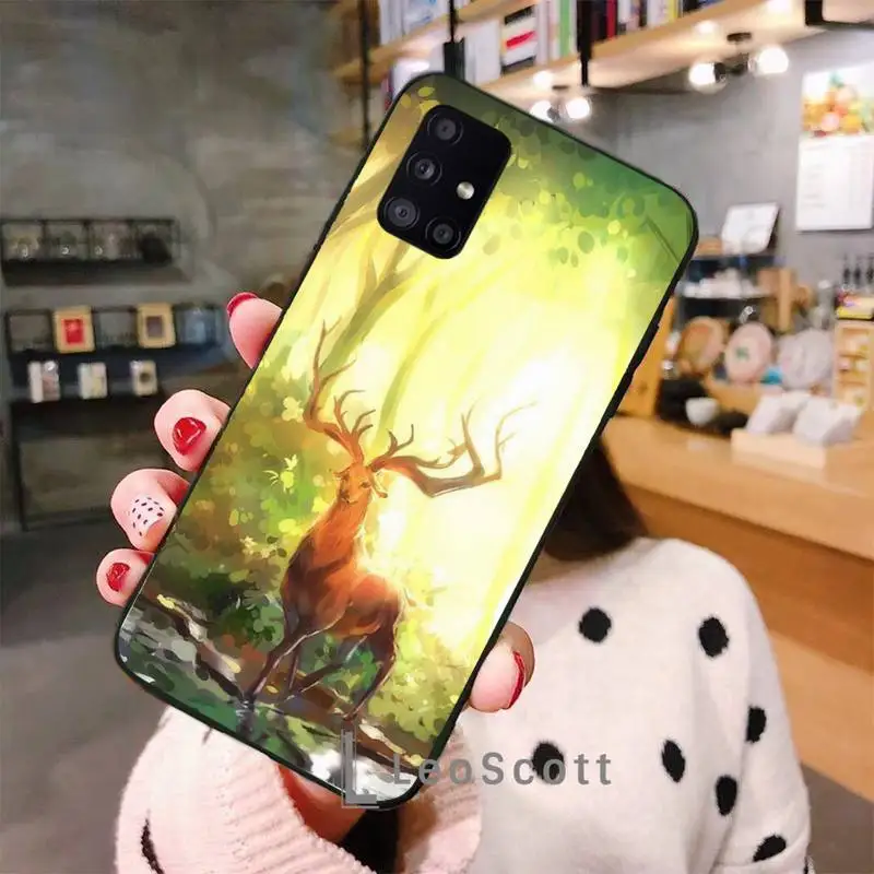 

Deer Cute Elk Phone Cases For Samsung A50 A51 A71 A31 A21S S8 S9 S10 S20 S21 Plus Fe Ultra 4G 5G