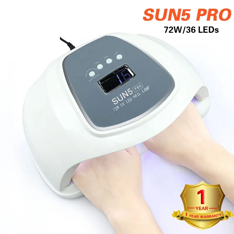 SUN5 PRO SUN5 PRO 72 Вт УФ лампа светодиодный лед лампа для ногтей Гель-лак сушилка для маникюра сушильная машина лампы все для ногтей Гель-лак для ногтей искусство отверждения - Цвет: SUN5 PRO