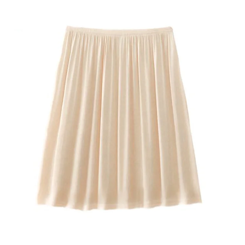 

Modal Lining Skirt Basic Underskirt Female Half Length Bottom Skirt Safety Innerwear Short Skirt Women Half Slip Dress Petticoat