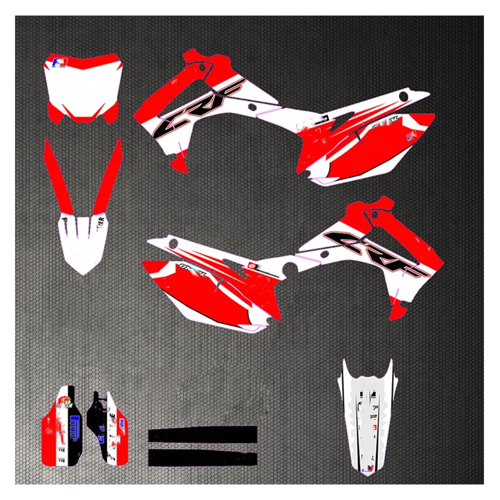 Для Honda CRF250 CRF 2502014 2015 2016 2017 CRF450 450 2013 2014 Полные наклейки DIY настраиваемые цифры