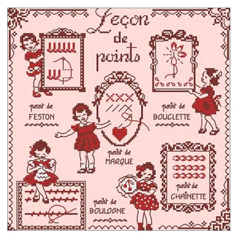 Девушка с красное платье узоры для вышивания крестиком 11CT 14CT 18ct DIY китайский