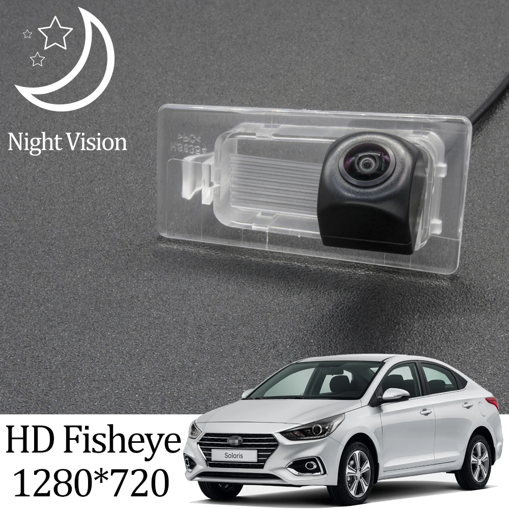 Камера заднего вида рыбий глаз Owtosin HD 1280*720 для Hyundai Solaris HCR 2017 2018 2019 2020
