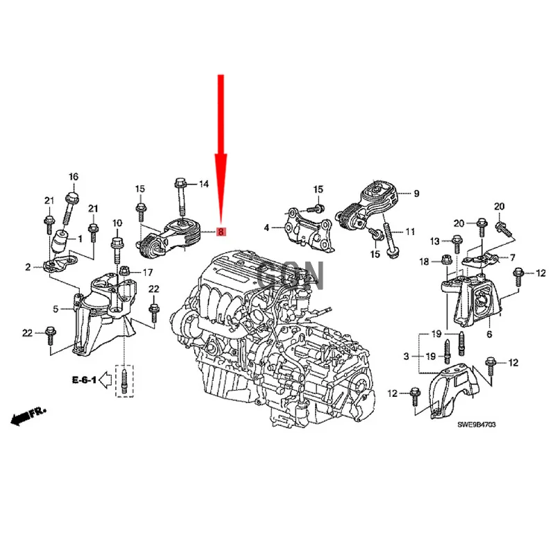 

Стержень управления двигателем 2011-Hon daC RV, резиновая накладка на ножку двигателя, амортизирующий резиновый кронштейн коробки, подвесной клей для мотора