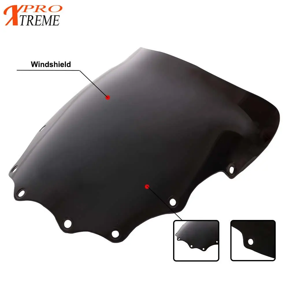 

Motorcycle Screen Windshield Fairing Windscreen For Kawasaki Ninja EX500 EX500R EX GPZ 500 1987-2009