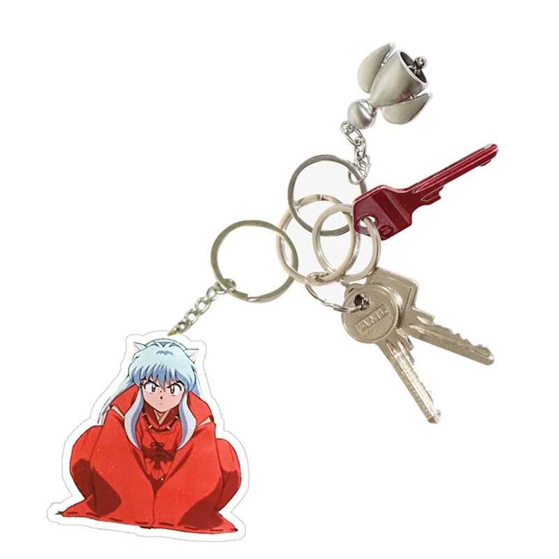 Распродажа 1 шт. двусторонний брелок для ключей аниме Inuyasha модный лучший подарок
