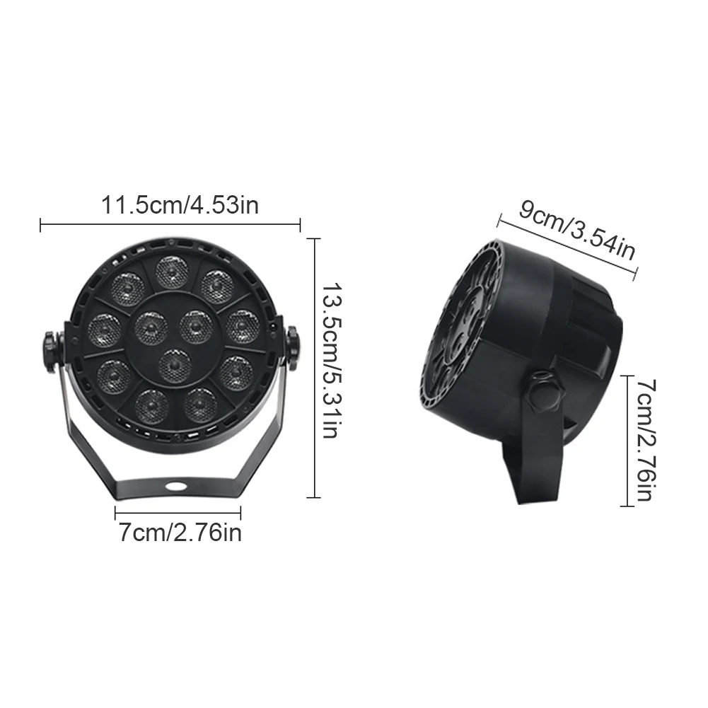 

LED Stage Light UV Black Par Lamp With Sound Activated Remote Control Purple 12LED For Disco Party Event Stage Effect Dance Home