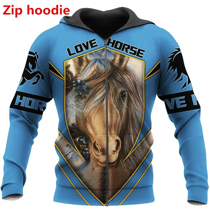 

Arabian Horse 3D All Over Printed Zip Hoodie Men Women Fashion Casual Jacket Autumn Winter Hip-hop Sweatshirt