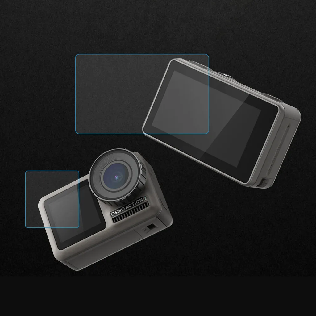 1 комплект закаленное ПЭТ пленка двойной экран + защита объектива для экшн камеры