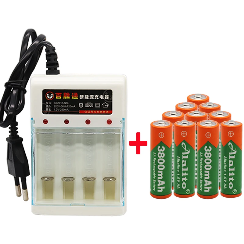 Новый бренд AA перезаряжаемая батарея 3800mah 1 5 V Новая Щелочная для led светильник