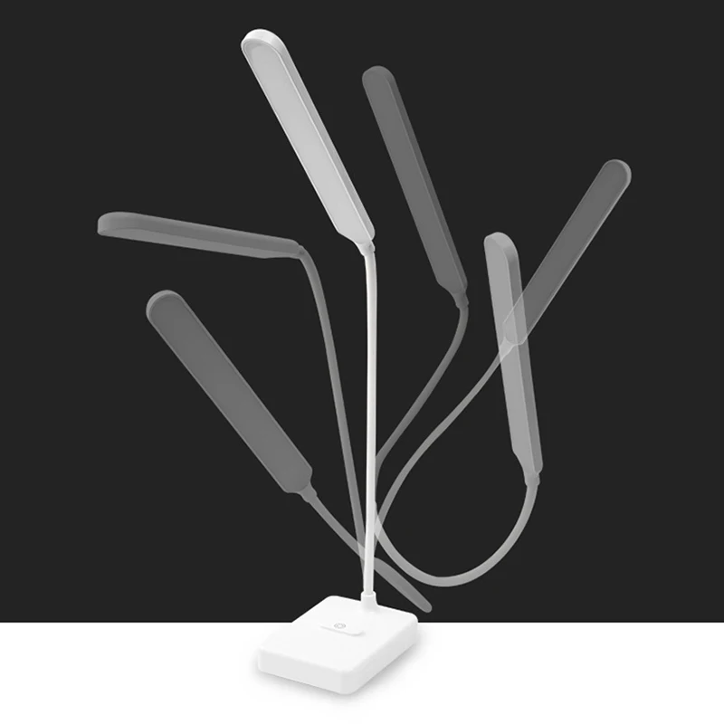 Настольная лампа с бесступенчатым затемнением 30 светодиодов 300 лм USB гибкая