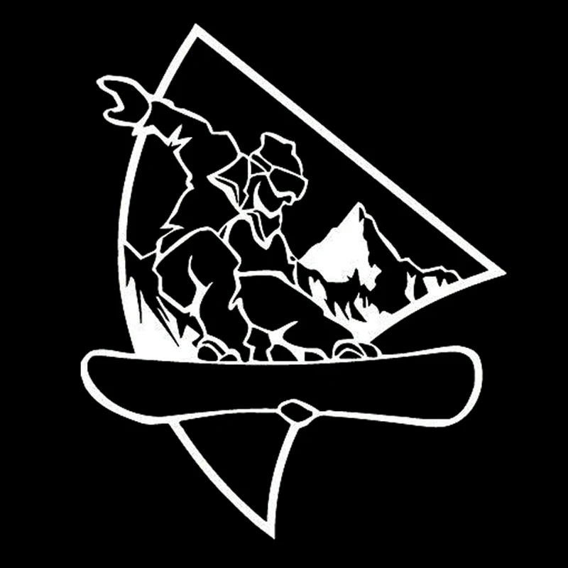 

Volkrays Interesting Car Sticker Winter Snowboard Extreme Sport Silhouette Accessories Vinyl Decal Black/Silver,15cm*12cm