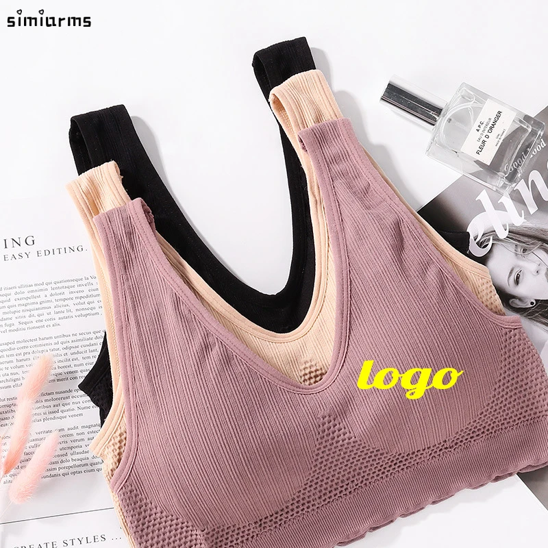 Хлопковая спортивная майка бюстгальтер Женский бесшовный для тренажерного зала