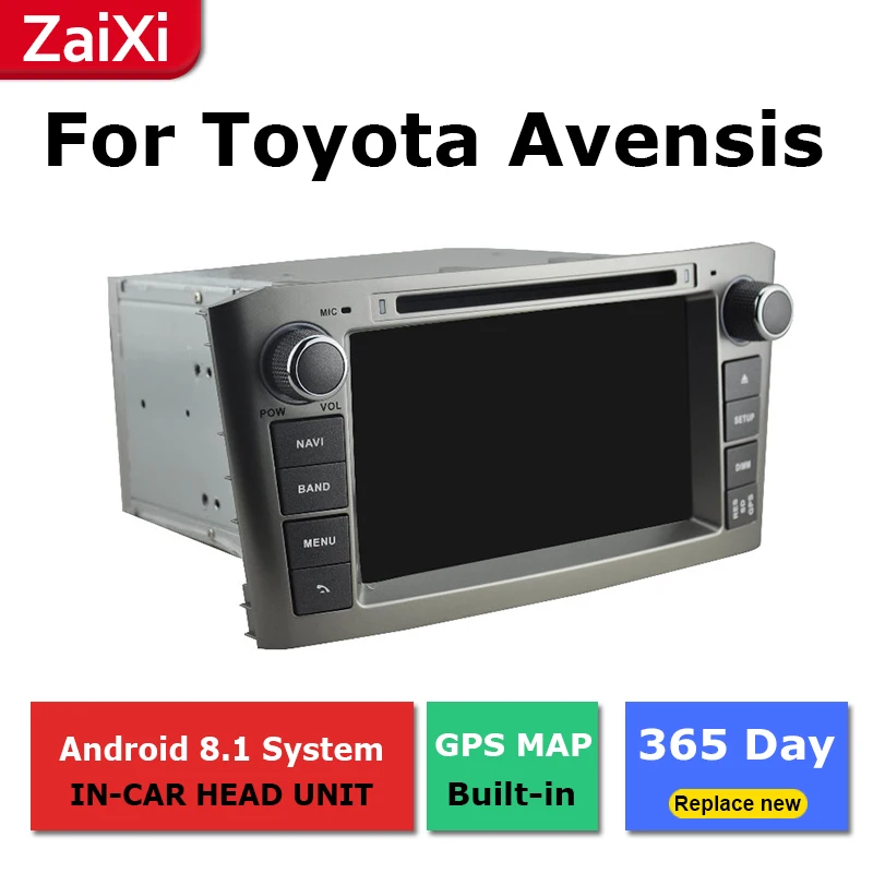 ZaiXi 2Din мультимедийный плеер для Toyota Avensis 2003 ~ 2009 Android радио GPS навигация IPS экран HiFi Wi