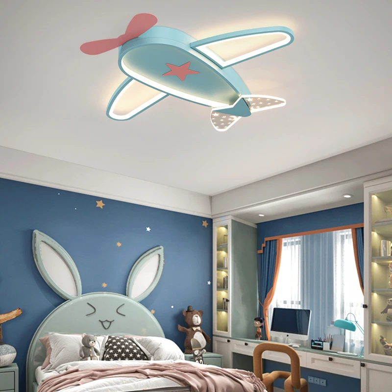 

Modern Led Ceiling Lights for Children Room Baby Bedroom Home Nursery Modern RC Dimmable Child airplane Ceiling lamp Lighting