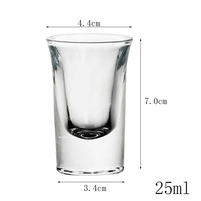 1Pcs shot glass 6 шт без примесей свинца и выстрел Стекло с деревянного шкафа для виски коньяк водка, текила Стекло чашки Кухня для бара вечеринок вина Стекло креативный подарок 25 мл - Цвет: 1Pcs shot glass