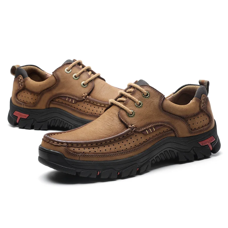 Высокое качество Мужская обувь 100% натуральная кожа повседневная