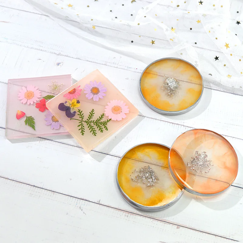 

Silicone Mold DIY Small Coaster Mold Epoxy Mold Tea Coaster Square Round Silicone Mold Resin Mold