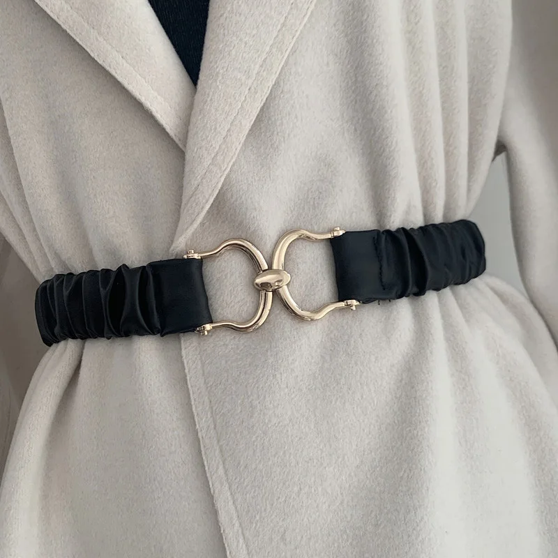 Fashion Elastic Belts For Women High Quality Designer Brand Waist Strap All-match Lady Dress Coat Sweater Decorative Waistband