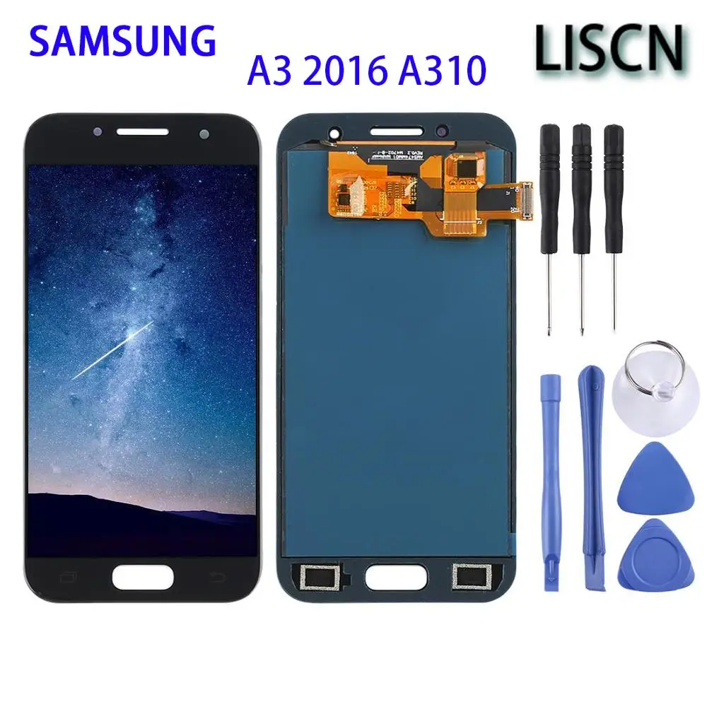 Оригинальный 4 7 ''ЖК дисплей для SAMSUNG Galaxy A3 2016 A310 A310F A3100 сенсорный экран