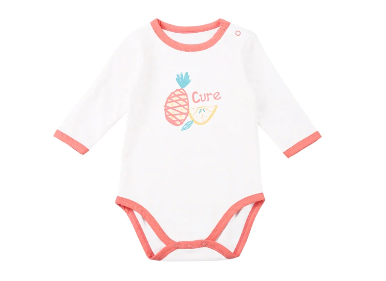 Цельная Одежда для новорожденных, боди для мальчиков и девочек 0-4 лет, унисекс, комбинезон с длинными рукавами, пижама из чесаного хлопка, одежда для сна - Цвет: Белый