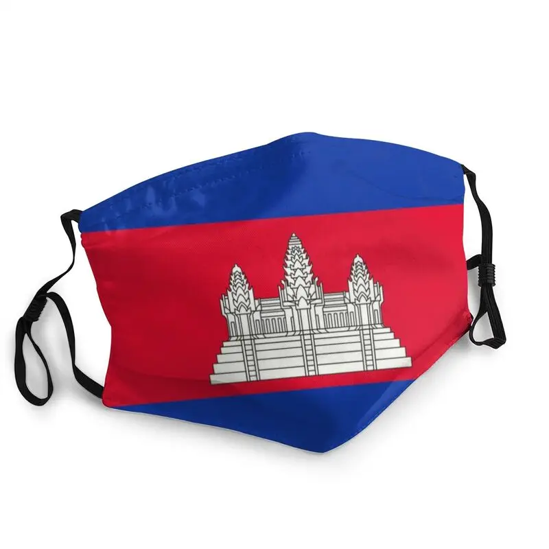 

Cambodia Flag Breathable Face Mask Unisex Anti Haze Dustproof Protection Cover Respirator Mouth-Muffle