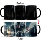 Кружка с ядом 350 мл, меняющая цвет, Термочувствительная керамическая кружка для кофе, кружка для молока, лучший подарок для друга