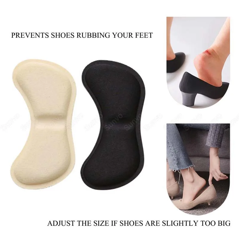 5 Pairs Sponge Heel Pads Adhesive Patch for Pain Relief High Heels Shoes Sticker Foot Care Liner Grips Insole Cushion Insert Pad images - 2